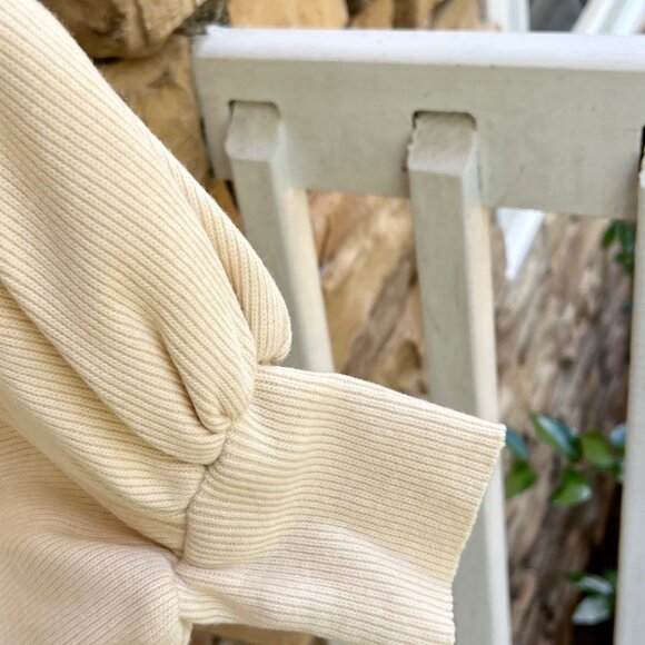 Oversized Boyfriend Sweater Balloon Sleeve by Choosy Cream Size Medium NWT - Picture 4 of 6